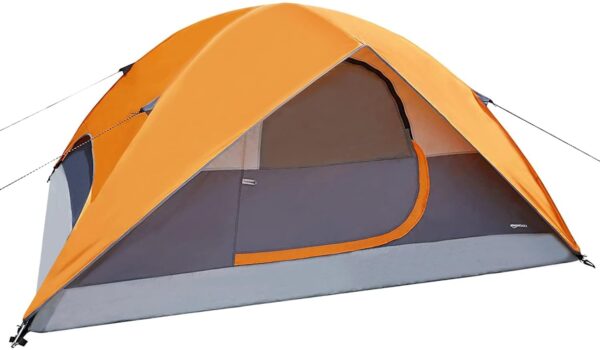 Amazon Basics 4 Person Polyester Dome Water Resistant Tent for Camping and Hiking with Back Window and Floor - Image 3