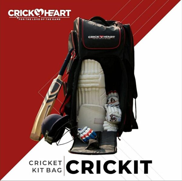 Cricket Kit Bag with Travel Bag || Backpack || Cricket Kit,Red and Black