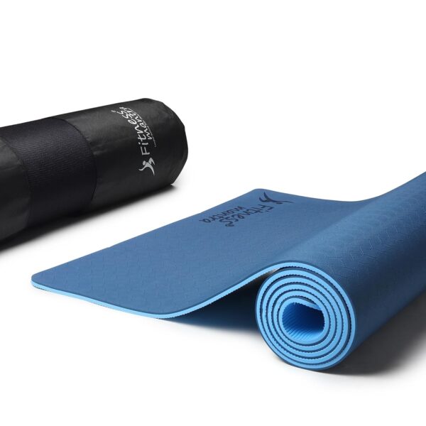 TPE Dual Color Anti-Slip Yoga Mat with Cover Bag for Gym Workout and Yoga Exercise for Men & Women Fitness