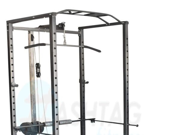 Power Rack with LAT Pulldown, Multi-Function Adjustable Power Cage, Home Gym Strength Training Machine - Image 4